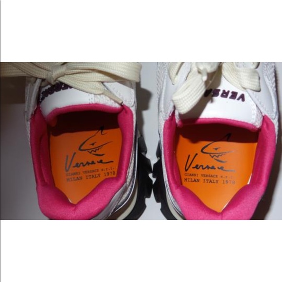 VERSACE SQUALO WHITE MULTI TRAINERS Sneakers - Picture 10 of 12